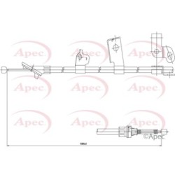 Handbrake Cable APEC CAB1448 OE Ref 464300D010
