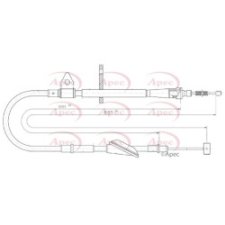 Handbrake Cable APEC CAB1449 OE Ref 4705631