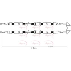 Handbrake Cable APEC CAB1450 OE Ref 9127787