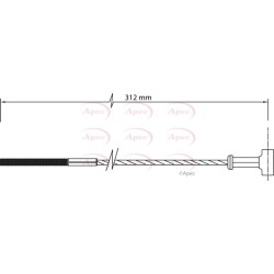 Handbrake Cable APEC CAB1452 OE Ref 522551