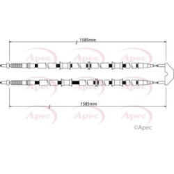 Handbrake Cable APEC CAB1455 OE Ref 522007