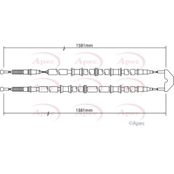 Handbrake Cable APEC CAB1456 OE Ref 522453