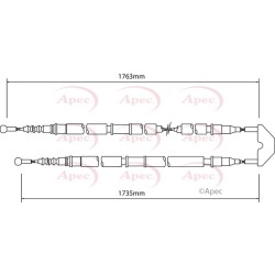 Handbrake Cable APEC CAB1457 OE Ref 13220100