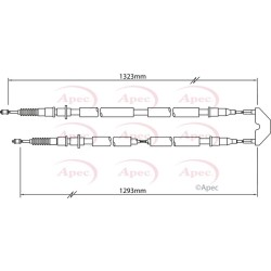 Handbrake Cable APEC CAB1458 OE Ref 13220101