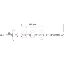 Handbrake Cable APEC CAB1460 OE Ref 522063