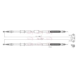 Handbrake Cable APEC CAB1461 OE Ref 13332851
