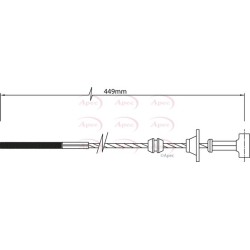 Handbrake Cable APEC CAB1463 OE Ref 9225545