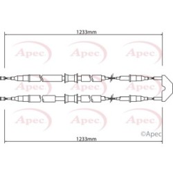Handbrake Cable APEC CAB1464 OE Ref 522150