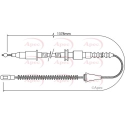 Handbrake Cable APEC CAB1466 OE Ref 522643