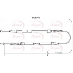 Handbrake Cable APEC CAB1468 OE Ref 522015