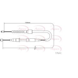Handbrake Cable APEC CAB1469 OE Ref 522655