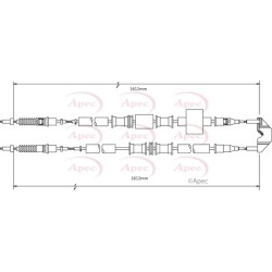 Handbrake Cable APEC CAB1476 OE Ref 93318894
