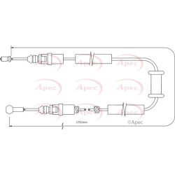 Handbrake Cable APEC CAB1479 OE Ref 4421932