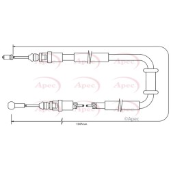 Handbrake Cable APEC CAB1480 OE Ref 8200727569
