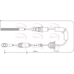 Handbrake Cable APEC CAB1481 OE Ref 93197702