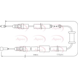 Handbrake Cable APEC CAB1482 OE Ref 93168952