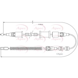 Handbrake Cable APEC CAB1484 OE Ref 522588