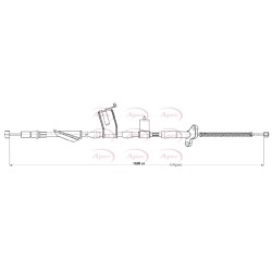 Handbrake Cable APEC CAB1485 OE Ref 47560S9AE01