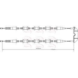 Handbrake Cable APEC CAB1488 OE Ref 522412