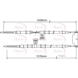 Handbrake Cable APEC CAB1490 OE Ref 24455114