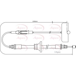 Handbrake Cable APEC CAB1491 OE Ref 93168828