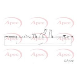 Handbrake Cable APEC CAB1494 OE Ref 59760A6300