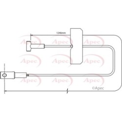 Handbrake Cable APEC CAB1495 OE Ref 3651800Q0D