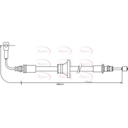 Handbrake Cable APEC CAB1496 OE Ref 4420802