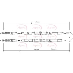 Handbrake Cable APEC CAB1497 OE Ref 522002