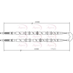 Handbrake Cable APEC CAB1499 OE Ref 24465149