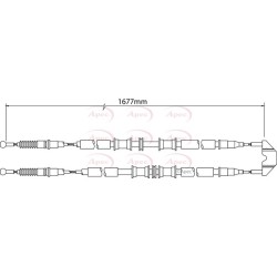 Handbrake Cable APEC CAB1501 OE Ref 522032