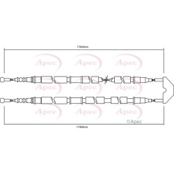 Handbrake Cable APEC CAB1502 OE Ref 13237275