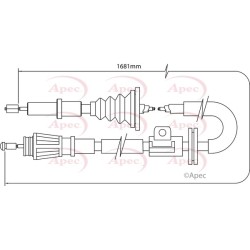 Handbrake Cable APEC CAB1506 OE Ref 3516960