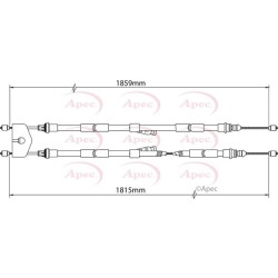 Handbrake Cable APEC CAB1507 OE Ref 31257680
