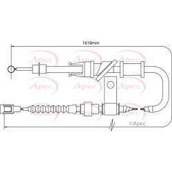 Handbrake Cable APEC CAB1508 OE Ref 30644115