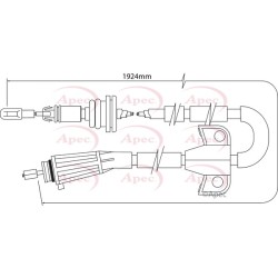 Handbrake Cable APEC CAB1510 OE Ref 9173146
