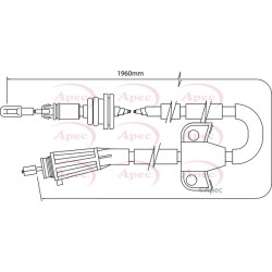 Handbrake Cable APEC CAB1512 OE Ref 30793825