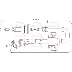 Handbrake Cable APEC CAB1513 OE Ref 30681683