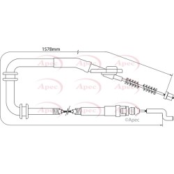 Handbrake Cable APEC CAB1514 OE Ref 2H0609721B