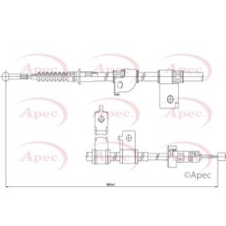 Handbrake Cable APEC CAB1515 OE Ref 597601P000