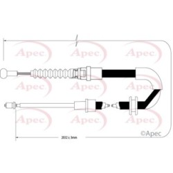 Handbrake Cable APEC CAB1518 OE Ref 2K3609721C