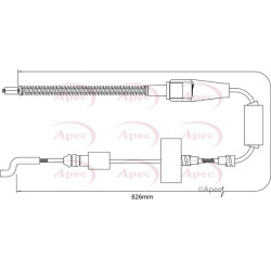 Handbrake Cable APEC CAB1519 OE Ref 701609701
