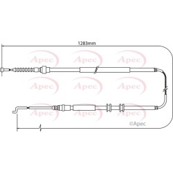 Handbrake Cable APEC CAB1523 OE Ref 7H0609701A
