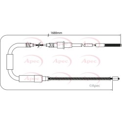 Handbrake Cable APEC CAB1525 OE Ref 171609721C