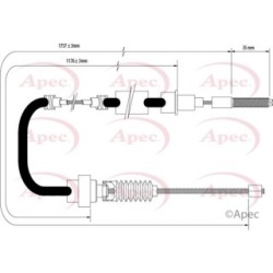 Handbrake Cable APEC CAB1527 OE Ref 191609721A