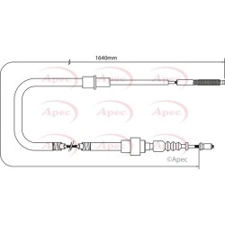 Handbrake Cable APEC CAB1532 OE Ref 6K0609721