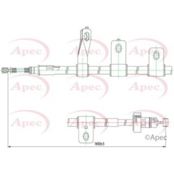 Handbrake Cable APEC CAB1537 OE Ref 5977017510