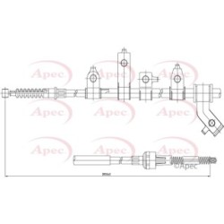 Handbrake Cable APEC CAB1539 OE Ref MN102416