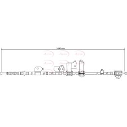 Handbrake Cable APEC CAB1540 OE Ref 4643002121