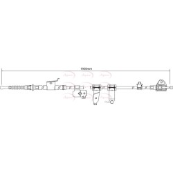 Handbrake Cable APEC CAB1541 OE Ref 4642002121